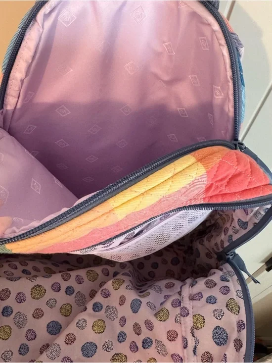 Colorblock Quilted Backpack - Multi Color - Picture 6 of 7